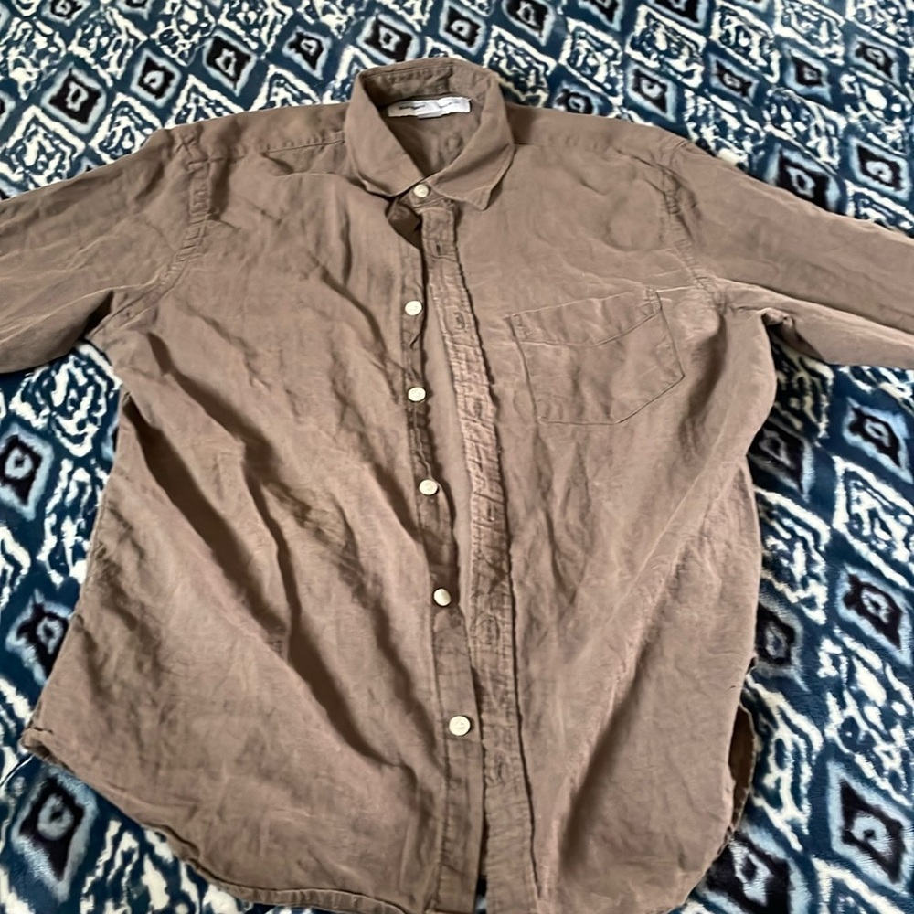Boys size medium Old Navy Brown Collared Button Down